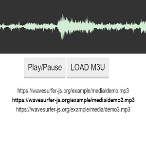 javascript playlist parser for m3u pls smil and json files